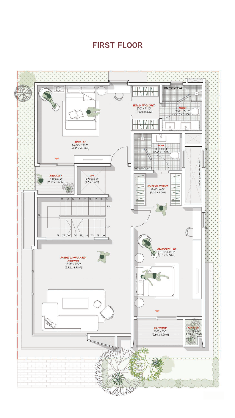 East Villa floor plan 3